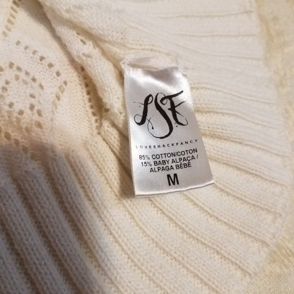LoveShackFancy Cream Long Sleeve Top - Picture 9 of 9